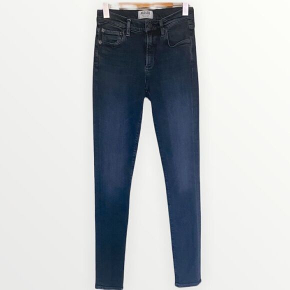 Agolde Denim - Agolde Blue Dark-Wash High-Rise Skinny Jeans Size 24